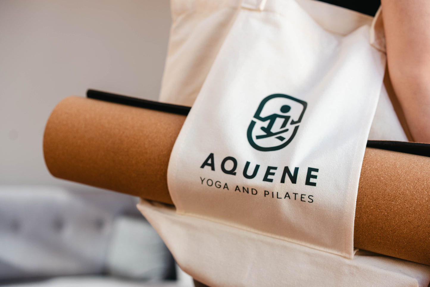 Aquene Canvas Tote Bag with Mat Storage